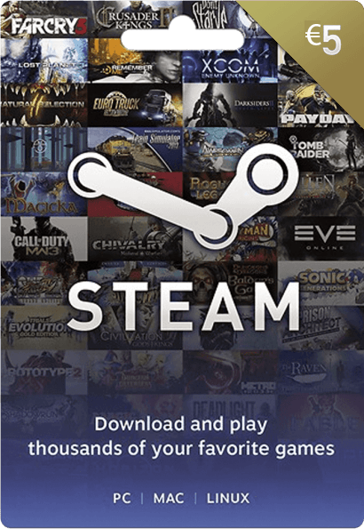 >Steam bon 5EUR